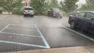 Morgantown West Virginia Experiences Hail With Rain  1506246 [upl. by Salvadore]