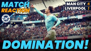 UTTER DOMINATION MAN CITY 41 LIVERPOOL  MATCH REACTION [upl. by Argile598]