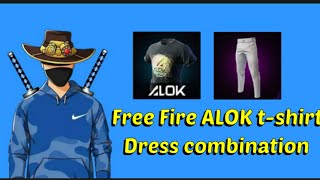 Free Fire ALOK tshirt Dress combination For no Top up Dress combination Dragan FF [upl. by Recnal72]