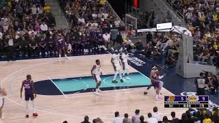 LEBRON CHASE DOWN BLOCK ON DEVIN BOOKER [upl. by Annayoj]