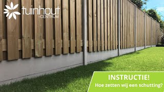 Hoe zet je een houtbeton schutting [upl. by Aljan]