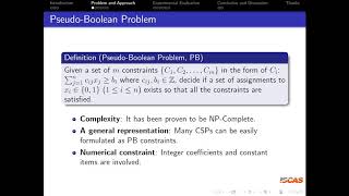 CP2020 Learning the Satisfiability of PseudoBoolean Problem with Graph Neural Networks [upl. by Whale]