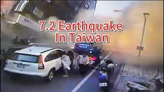 72 Taiwan Hualien Earthquake compilation [upl. by Senoj]