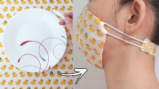 Ear Pain Prevent Mask  Make Fabric Face Mask at Home  DIY Cloth Face Mask No Sewing Machine [upl. by Trina]