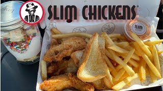 FIRST TIME at Slim Chickens Classic Meal Chick’s Meal amp Birthday Cheesecake Jar Dessert Review [upl. by Westbrooke]