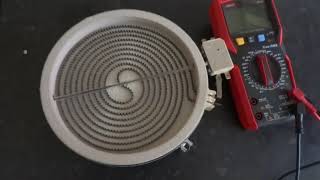 Ceramic hob heating radiant surface element amp wire Limiter multimeter testing repair [upl. by Kumar]