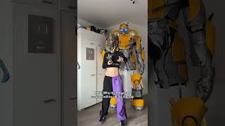 What I show my doctor when he asks why I got back problems cosplay bumblebee megatron [upl. by Atteyram]