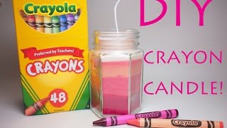 DIY crayon candle クレヨンキャンドルの作り方 [upl. by Nallaf]