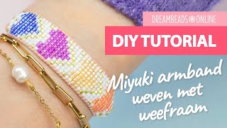 Miyuki armband weven met weefraam  DIY armbandjes maken ★ Dreambeads Online [upl. by Scott]