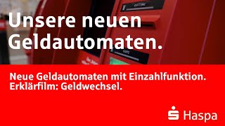 Geldwechsel  Hamburger Sparkasse  Neue Geldautomaten mit Einzahlfunktion [upl. by Sauder]