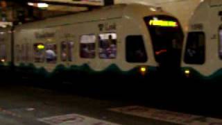 Seattle Light Rail at Seattles Westlake Station [upl. by Reste952]