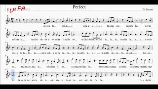 Perfect  Ed Sheeran  Flauto dolce  Note  Spartito  Karaoke  Canto  Instrumental  Musica [upl. by Atteloiv]