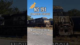 Horn Salute from Friendly NS 191 Crew Midville Georgia [upl. by Deacon170]