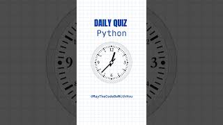 🗓️ Daily quiz  Python data type quiz python pythonprogramming pythontutorial [upl. by Arvonio]