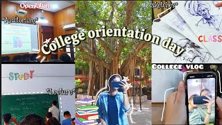 College orientation Day 🎀 college vlog ✨ daily diaries ep 6°❀⋆ೃ࿔･  Angel goelcollegevlog [upl. by Ellenid352]