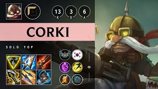 Corki Top vs Volibear Unstoppable  KR Challenger Patch 1417 [upl. by Anyaled]