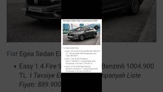 FIAT EGEA Sedan fiyat listesi [upl. by Yllib]