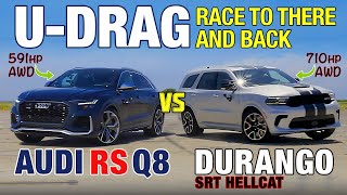 UDRAG Audi RS Q8 vs Dodge Durango SRT Hellcat [upl. by Huntlee]