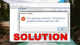 Windows Installer Error Applying Transforms Fixed [upl. by Joellen]