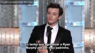 Leighton Meester and Garrett Hedlund Presenting Golden Globes Chris Colfer legendado [upl. by Colver]