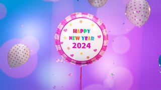 2024 Happy New Year Wishes Animation 60FPS 4K by KCR World [upl. by Yelnikcm]