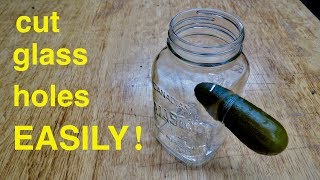 Drill Holes in Glass Easily ● Wine Bottles Mason Jars  in under a minute [upl. by Eelessej]