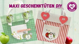 Anleitung große Geschenktüte basteln ganz einfach [upl. by Idnod209]