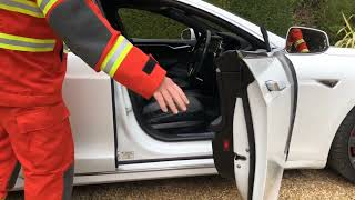 Vehicle Extrication Training vehicle overview video  Tesla Model S [upl. by Ellenahc439]