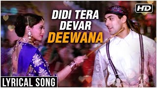 Didi Tera Devar Deewana  Lyrical Song  Hum Aapke Hain Koun  Salman Khan Madhuri Dixit [upl. by Hannavas]