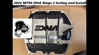 2024 MT09 DNA Stage 2 air box lid testing and installation [upl. by Godewyn]