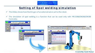 06 Setting of Spot Welding Simulation in MotoSim EGVRC [upl. by Sharla]