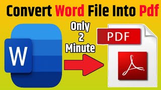 How to Convert Word File In Pdf  Ms Word File Ko Pdf Me Kaise Convert Kare [upl. by Tsirc]