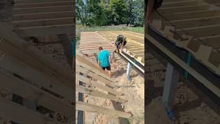 How to Properly Install Logs for an Open Terrace Adjacent to a Frame House [upl. by Januarius]