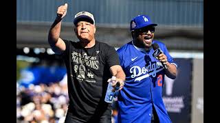 LA Dodgers Manager Dave Roberts Jokes About Blacking Out While Dancing to Ice Cube at World Serie [upl. by Patnode398]