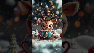 AIM Baby Rudolph In A Christmas CupGalaxy video theme [upl. by Dranyer]