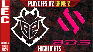 G2 vs BDS Highlights Game 2  LEC Playoffs Upper Round 2 Summer 2024  G2 Esports vs Team BDS G2 [upl. by Daye]