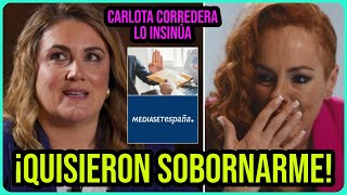 💥ESCANDALOSO SOBORNO Carlota Corredera DENUNCIA a Telecinco tras su DESPIDO por Rocío Carrasco [upl. by Niwdog354]