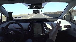 20220329 Full drive using the Comma Three running Openpilot 0813 on a 2022 Prius Prime XLE [upl. by Cira]