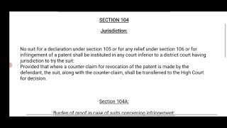 Section 104 Infringement [upl. by Htomit]