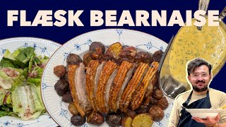 annonce Flæsk Bearnaise  FLÆSKESTEG MED BEARNAISE BAGTE KARTOFLER OG SALAT [upl. by Uriah813]