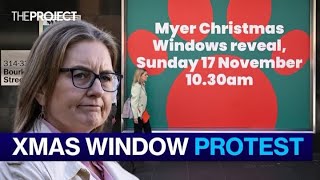 ProPalestine Protestors Call Off Myer Christmas Window Protest [upl. by Nemlaz]