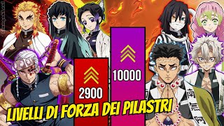 TUTTI I PILASTRI dal PIÙ DEBOLE al PIÙ FORTE  Demon Slayer [upl. by Anaiuq118]