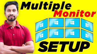 How To Connect Multiple Monitor in Computer  6 Monitor in PC  8 Monitor in PC  Trading Setup [upl. by Horan]