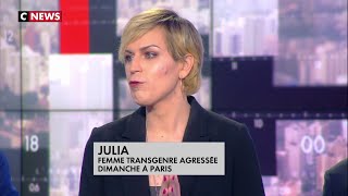 Julia femme transgenre agressée dimanche à Paris  « Un traumatisme et une humiliation » [upl. by Glad]