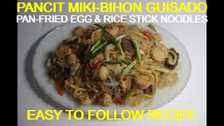 Chinese PANCIT MIKI BIHON GUISADO Binondo Chinatown Recipe Filipino HomeCooked Recipe [upl. by Keefer]