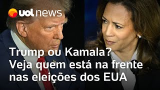 Trump ou Kamala Veja quem lidera pesquisas das eleições dos EUA [upl. by Alida]