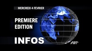 AFP  Le JT 1ère édition du mercredi 4 février [upl. by Akfir114]