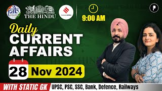 28 November Current Affairs 2024  Daily Current Affairs  Current Affairs Today [upl. by Quenna]