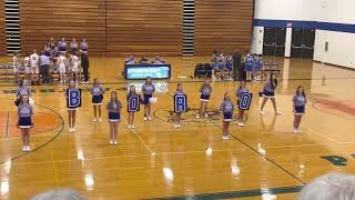 Springboro Basketball Cheer 7th Grade Blue 2022 [upl. by Nickles]