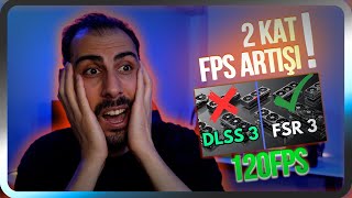 BEDAVA 2 KAT FPS ARTIRMAK AMD FSR 3 VE DLSS KAPIŞMASI RTX Kullandım [upl. by Reel240]